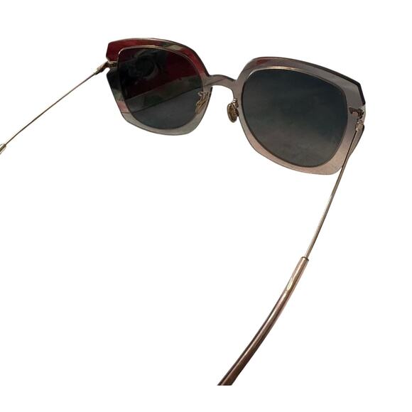 Christian Dior CD Geometric Rimless Sunglasses Gray Gradient Lenses w/ Dior Case main image 4